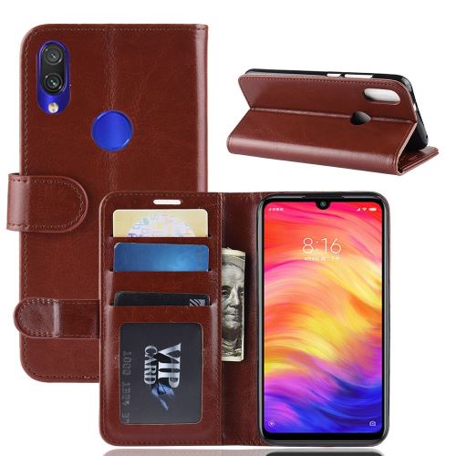 Etui en PU avec support couleur marron pour Xiaomi Redmi Note 7