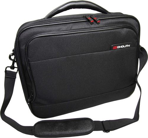 Masters-Housse en Nylon pour ordinateur avec organiseur et poche pour documents finitions en PU - 17.4- NOIR Ref 2342