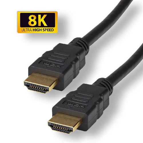 MCL Samar - Ultra High Speed - câble HDMI - HDMI mâle pour HDMI mâle - 1 m - noir - support 8K
