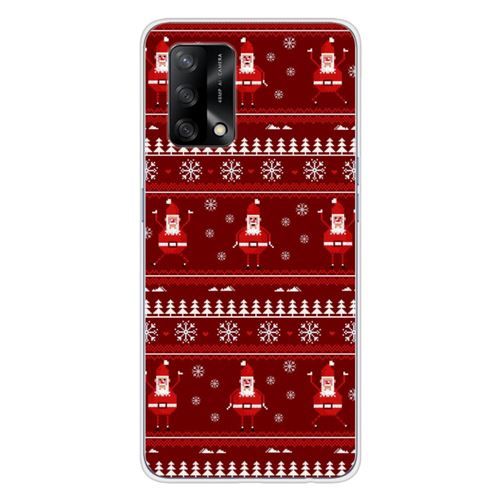 Coque en silicone imprimée compatible Oppo A74 4G NO Pull de Noël Santa