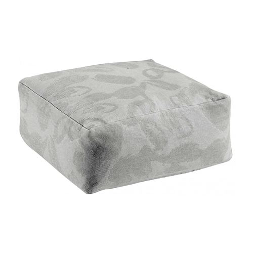 Pouf Hinda perle 50 x 50 x 20 cm Vivaraise