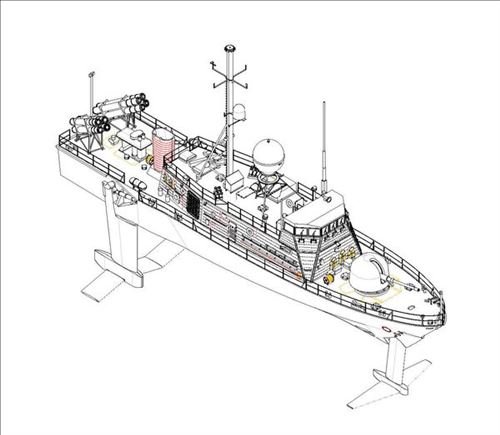 Hobby Boss - USS Pegasus PHM-1 - Maquette - Échelle 1:200 - Image 3