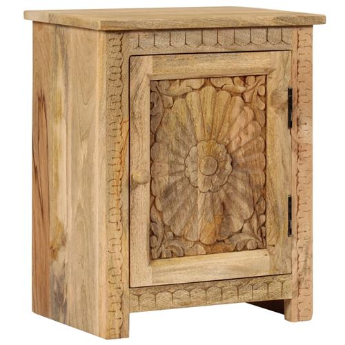 vidaXL Table de chevet Bois de manguier massif 40 x 30 x 50 cm
