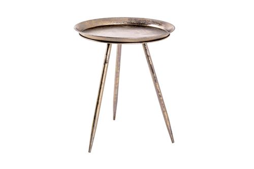 Table basse ronde shyna en m&eacute;tal 44cm - bronze SHYMETAB44BR