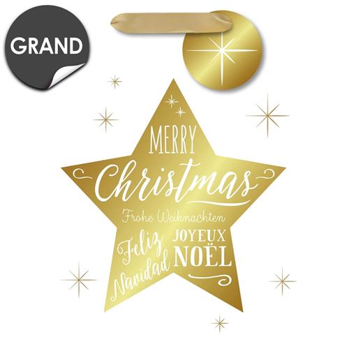 Draeger la carterie Sac cadeau grand format Etoile au message Joyeux N Multicolore