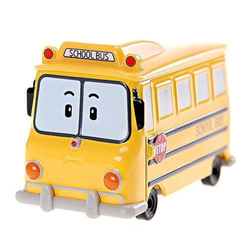 Silverlit Robocar Poli - bus scolaire moulé sous pression 7 cm jaune