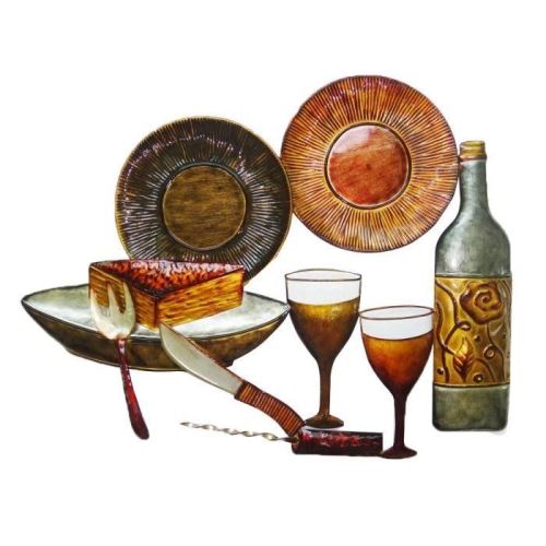 Décoration murale Gastronomique - Métal - L55,5 x H 43 cm
