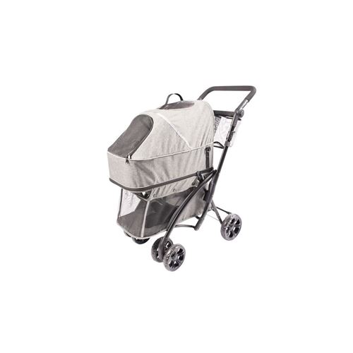 Comparer les prix de Duvo Pet Buggy Deluxe - 79x46x99 Cm - Gris - Pour Chat Et Chien