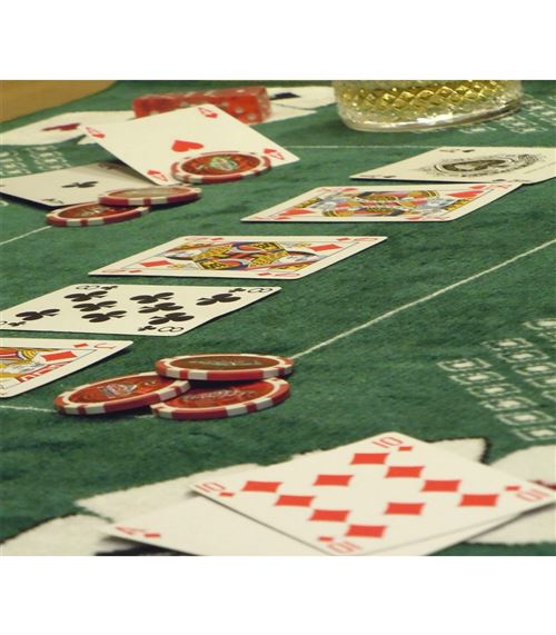 58 x 70 cm Tapis Poker et jeux de cartes vert