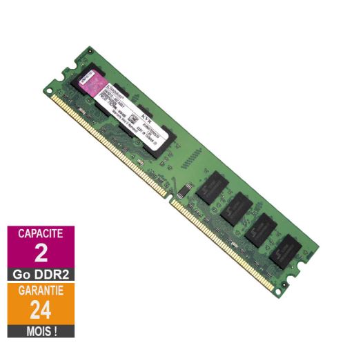 Barrette Mémoire 2Go Ram Ddr2 Kingston Kvr667D2N5/2G Dimm Pc2-5300U