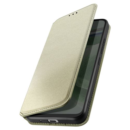 Avizar Housse pour Wiko Y81 Étui Folio Portefeuille Fonction Support doré