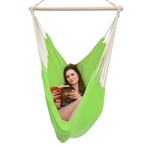 AMANKA Fauteuil Suspendu pour asseoir 2 personnes Hamac 185x130cm chaise 100% coton balançoire XXL 1