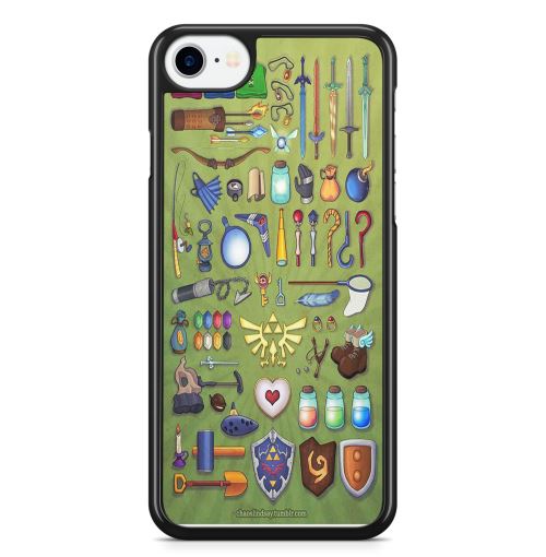 Coque Fifrelin Noire pour iPhone 6 et iPhone 6S The Legend of Zelda Items