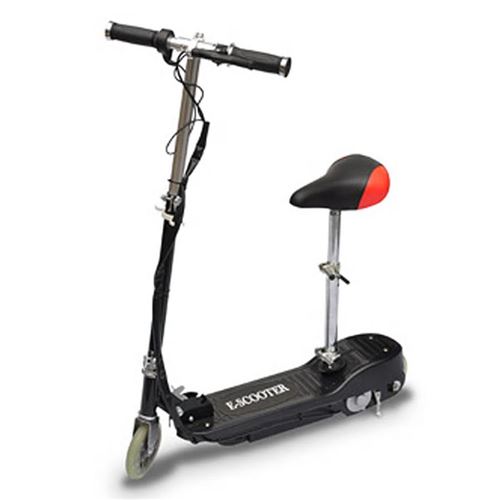 vidaXL Elektrische step met zitje 120 W zwart