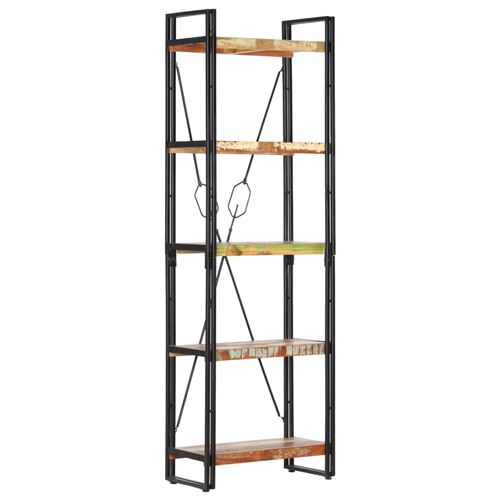 vidaXL Bibliothèque 5 niveaux 60x30x180 cm Bois solide de récupération