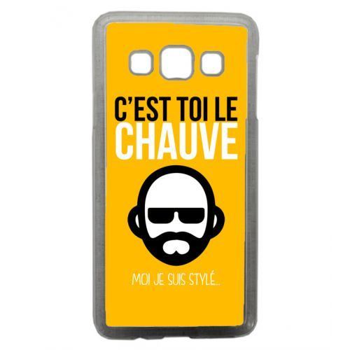 Coque transparente galaxy a7 c est toi le chauve moi je suis styl 5