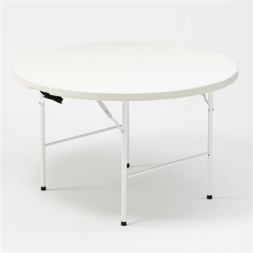 AHD Amazing Home Design - Table pliante ronde 122x74 pour jardin et camping Arthur 120