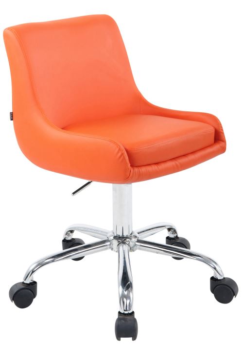 Tabouret de travail Club similicuir , Orange