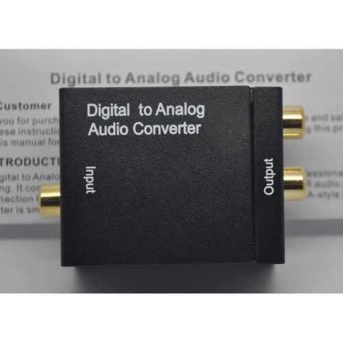 E44-Convertisseur audio numérique (optique+spdif) vers analogique dac (jack  3.5mm + rca) à 19,90 €