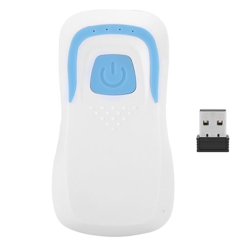 Scanner de Code Barre/QR/Écran Lecteur RFID de Carte IC Express Multifonction sans Fil 2.4G - Blanc