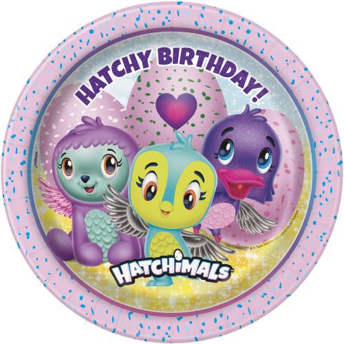 Hatchimals 7 pouces assiettes à dessert [8 par paquet]