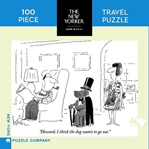 New York Puzzle Company - New Yorker Dog Wants to Go Out Mini - 100 Piece Jigsaw Puzzle