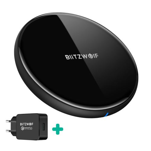 IPhone BlitzWolf Qi sans fil Fast charger chargeur Pad pour Samsung S9 S8 8 / X