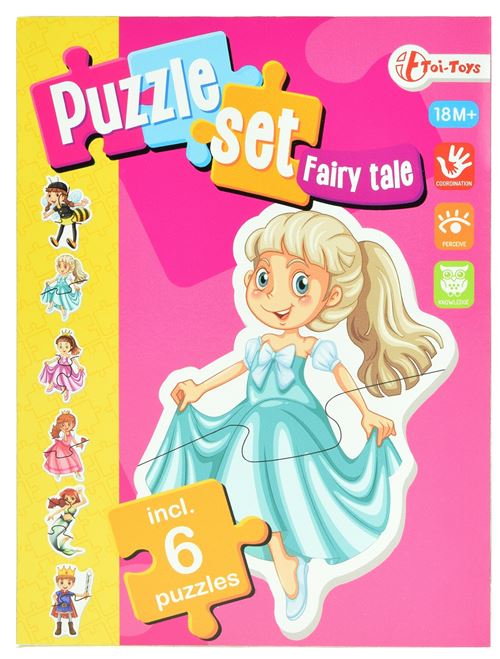 Toi-Toys casse-tête de conte de fées incl 6 casse-tête