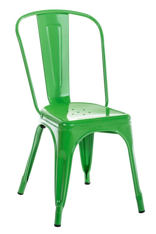 Chaise empilable en métal Benedikt , Vert