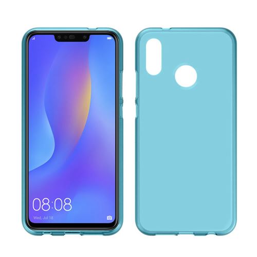 Coque Souple en Gel Silicone pour Huawei P Smart Plus Mate Fine et Légère - Bleu