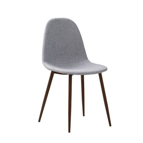 Set De 2 Chaises Sofie Contemporain Gris, Marron Foncé - Pour le Bureau, Cuisine, Séjour
