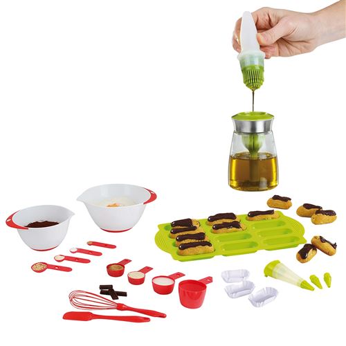 Pinceau silicone avec bol en verre + Set pour mini éclairs