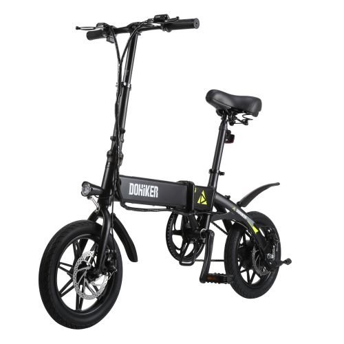 Vélo elektrisch Vouwbare Dohiker 250W LED-koplamp 3 Modi voor bediening Zwart