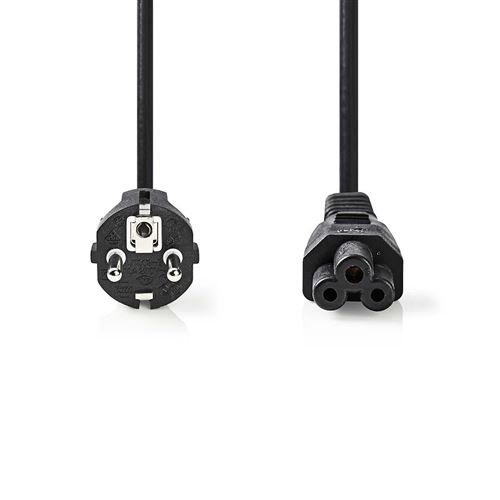 NEDIS Power Cable - Schuko Male - IEC-320-C5 - 2.0 m - Noir