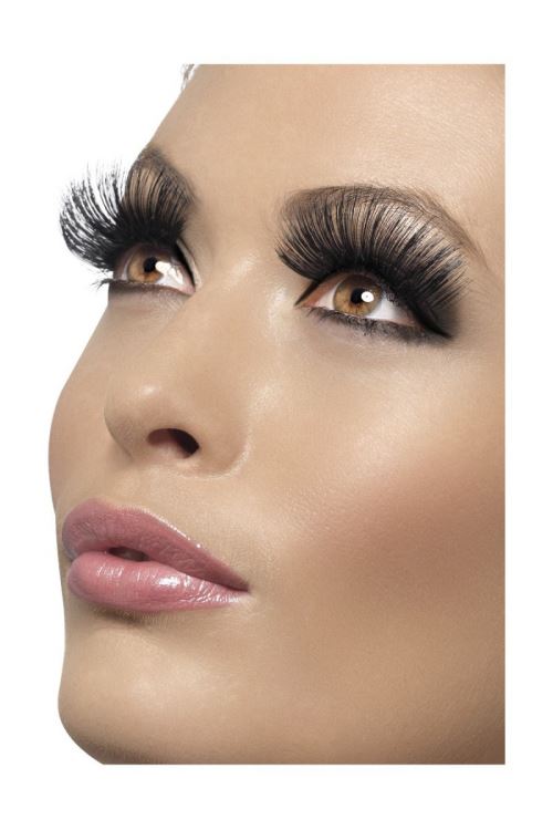 Faux-cils annees 60 noirs tres longs