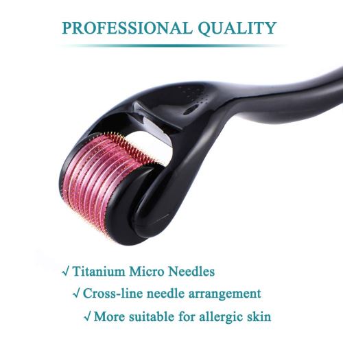 Dermaroller 1 mm 540 Titanium Micro Aiguilles pour le visage soins de la peau,Anti-ge,Anti-rides,Retrait de cicatrice acne