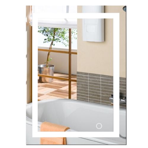 Blanc froid 6500K - Miroir de salle de bain avec led lampe - 60x80cm