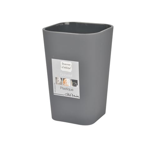 Gobelet effet soft touch douceur d'interieur theme vitamine Anthracite