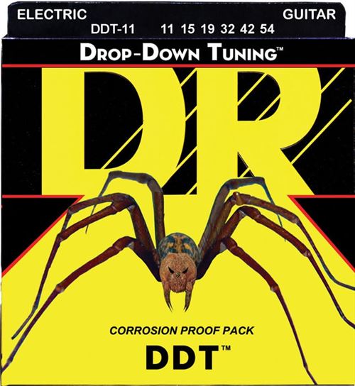 Jeu de cordes guitare électrique DR X Drop-Down Tuning Extra Heavy DDT11 11-54