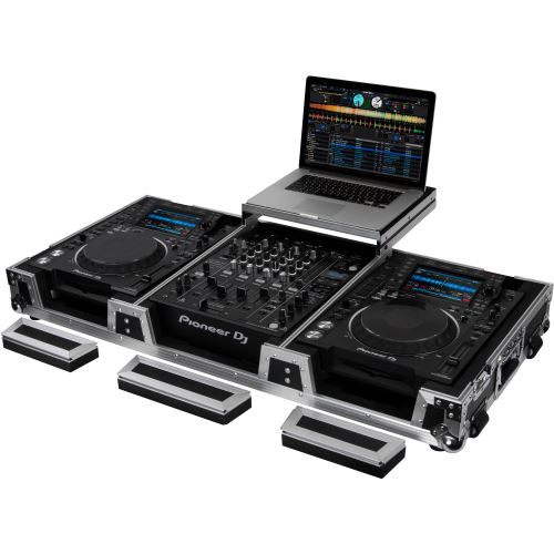 Odyssey FZGSL12CDJWR flight case pour console de mixage et deux lecteurs multimédia