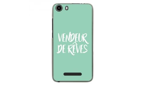 Coque souple pour Wiko Lenny 2 avec impression Motifs vendeur de rêves turquoise