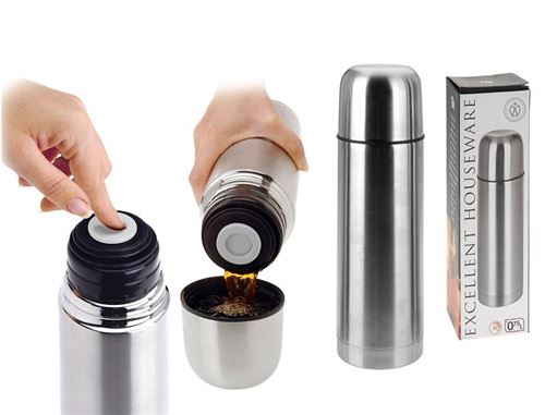 Pot isolant bullet 0,75 l en acier inoxydable