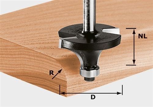 Fraise à Moulurer Hw avec Queue De 8Mm Festool Hw S8 D42,7/R15 Kl - 491017