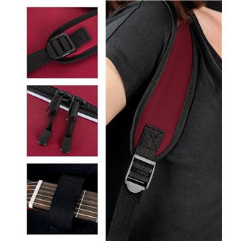 Kirstein Housse Guitare Classique 3/4 & 7/8 Bordeaux Easyline - Protection Et Confort