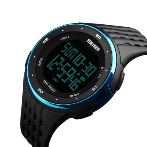Montre numérique Sport Bleu