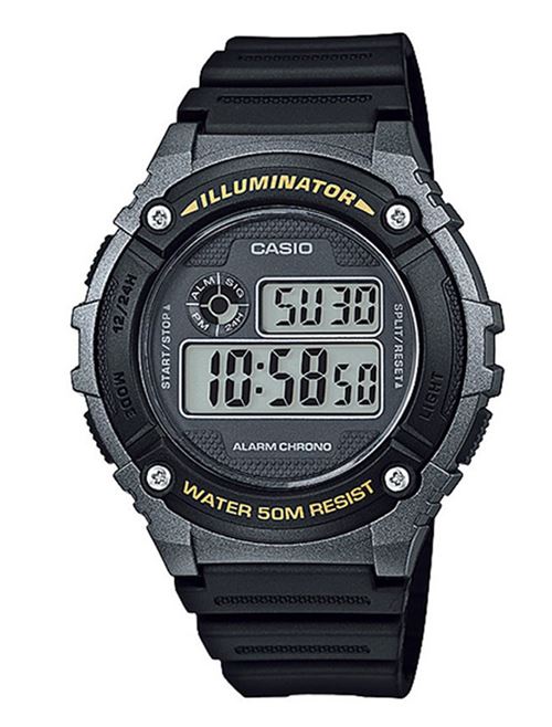CASIO Montre Plastique Noir pour Homme-W-216H-1BVEF