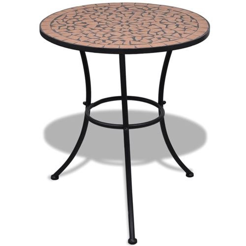 Vidaxl Table De Bistro Terre Cuite 60 Cm Mosaïque - Image 3