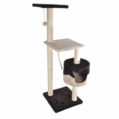 Comparer les prix de arbre a chat avec niche + 2 plates-formes h106cm*base 40*40cm