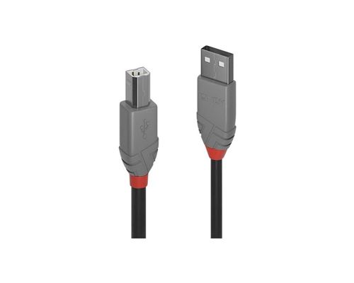LINDY Câble USB 2.0 type A vers B - Anthra Line - 3m