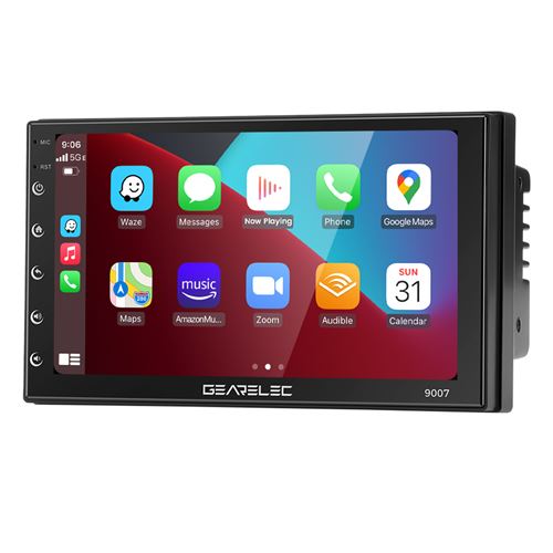 Gearelec Autoradio 7 Pouces Android 13 avec Carplay Android Auto GPS Navigation WiFi Bluetooth AUX